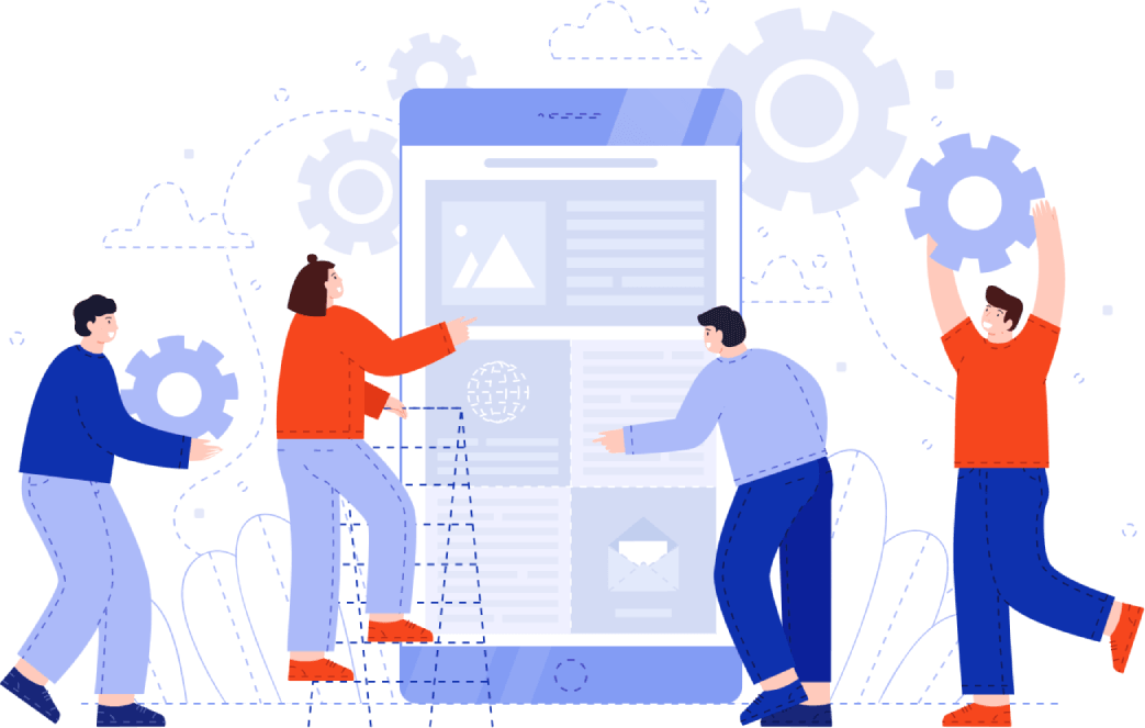 Illustration of app features