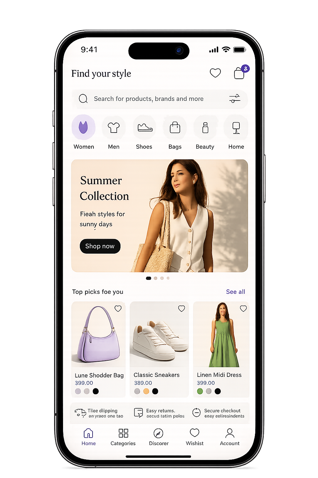 Mobile app design showcase