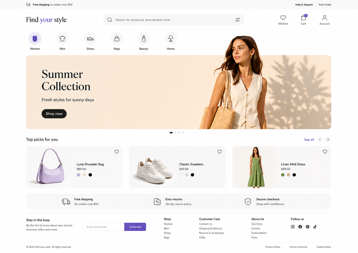 Website design showcase