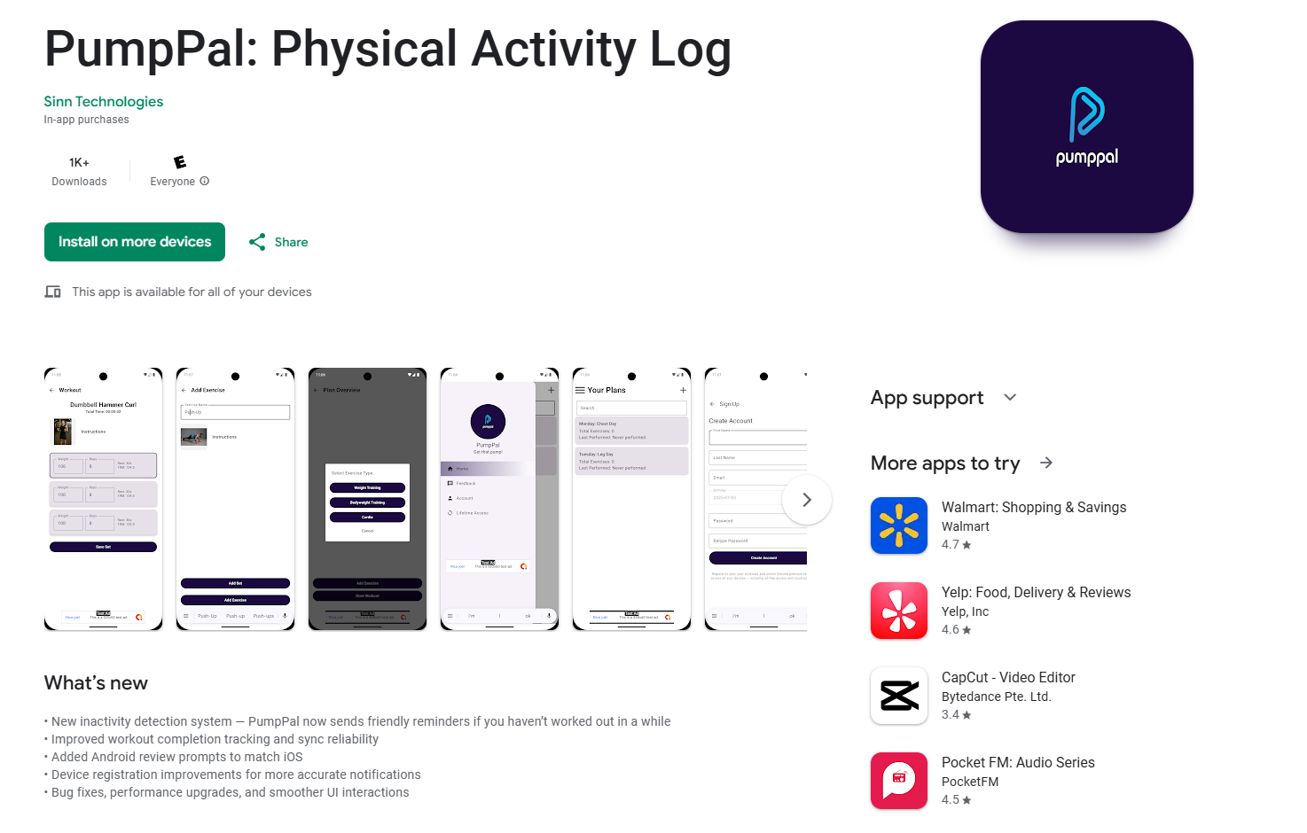 PumpPal on Google Play preview