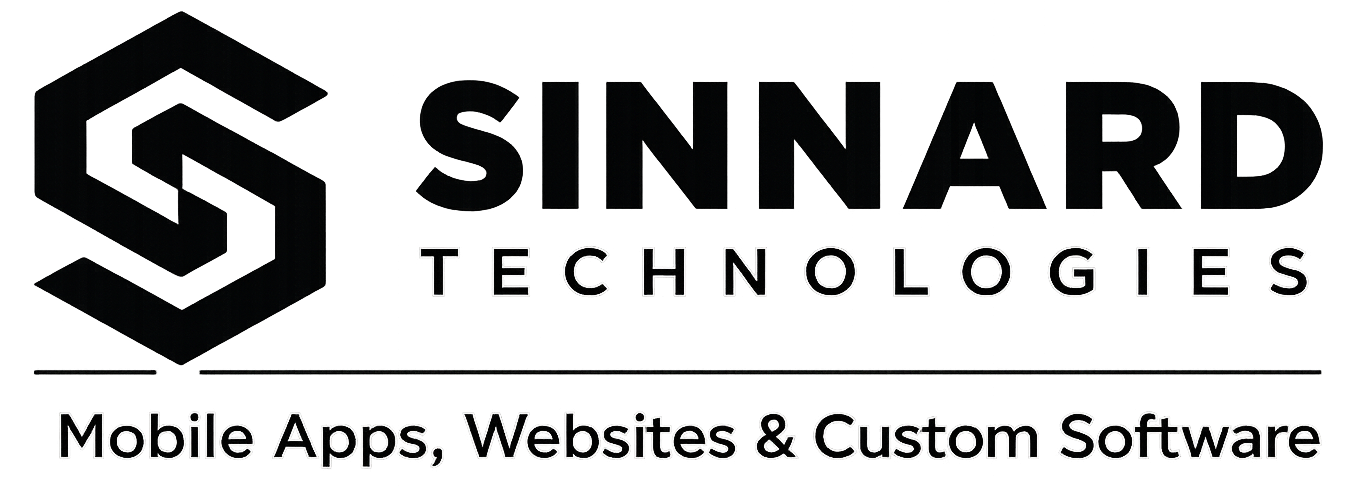 Sinnard Technologies logo for mobile app development, website development, and custom software